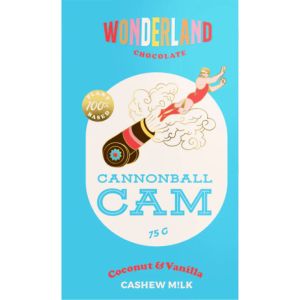 Wonderland Cannonball Cam - Coconut & Vanilla Cashew Milk Chocolate