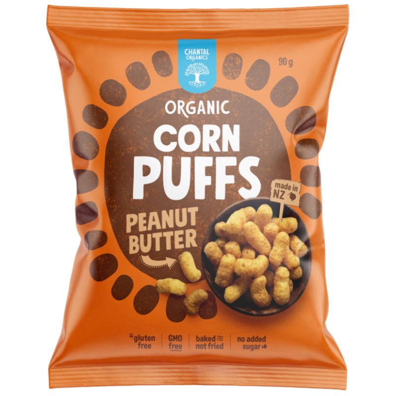 Chantal Organics Corn Puffs Peanut Butter The Vegan Shop LTD