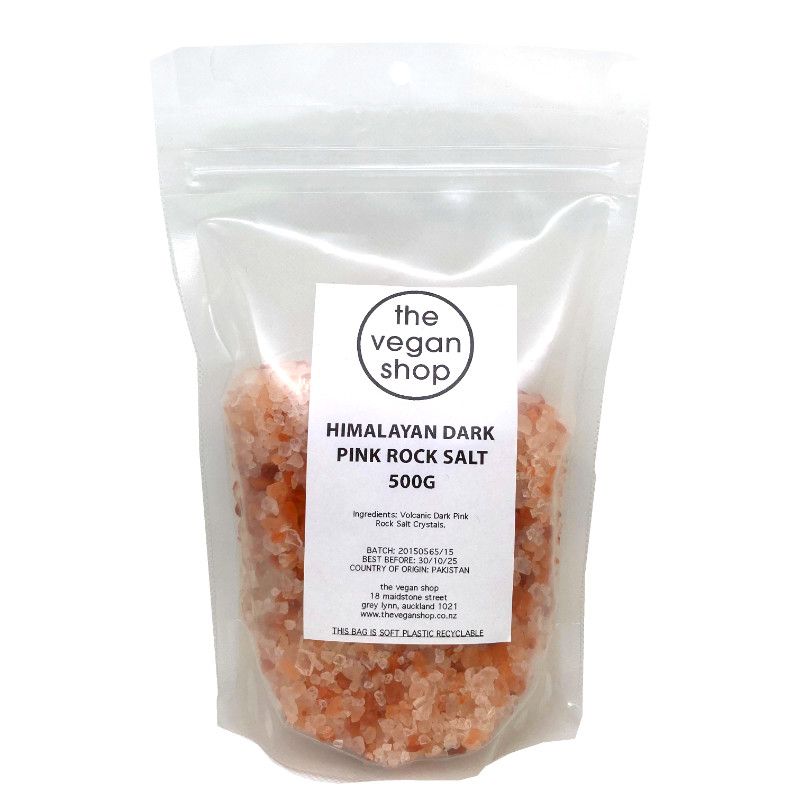 Himalayan Dark Pink Rock Salt Crystals Bulk (500g) The Vegan Shop LTD.